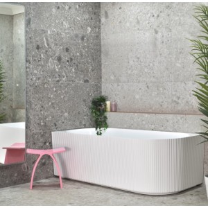 Brighton Groove Fluted Left Corner Bath 1500